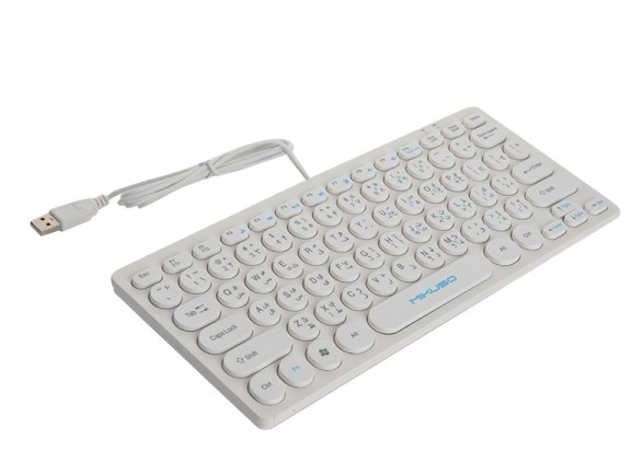 نمای سفید کیبورد